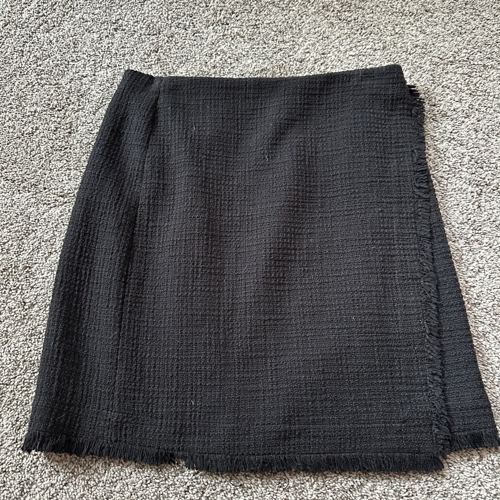 Ann Taylor Textured Black Pencil Skirt